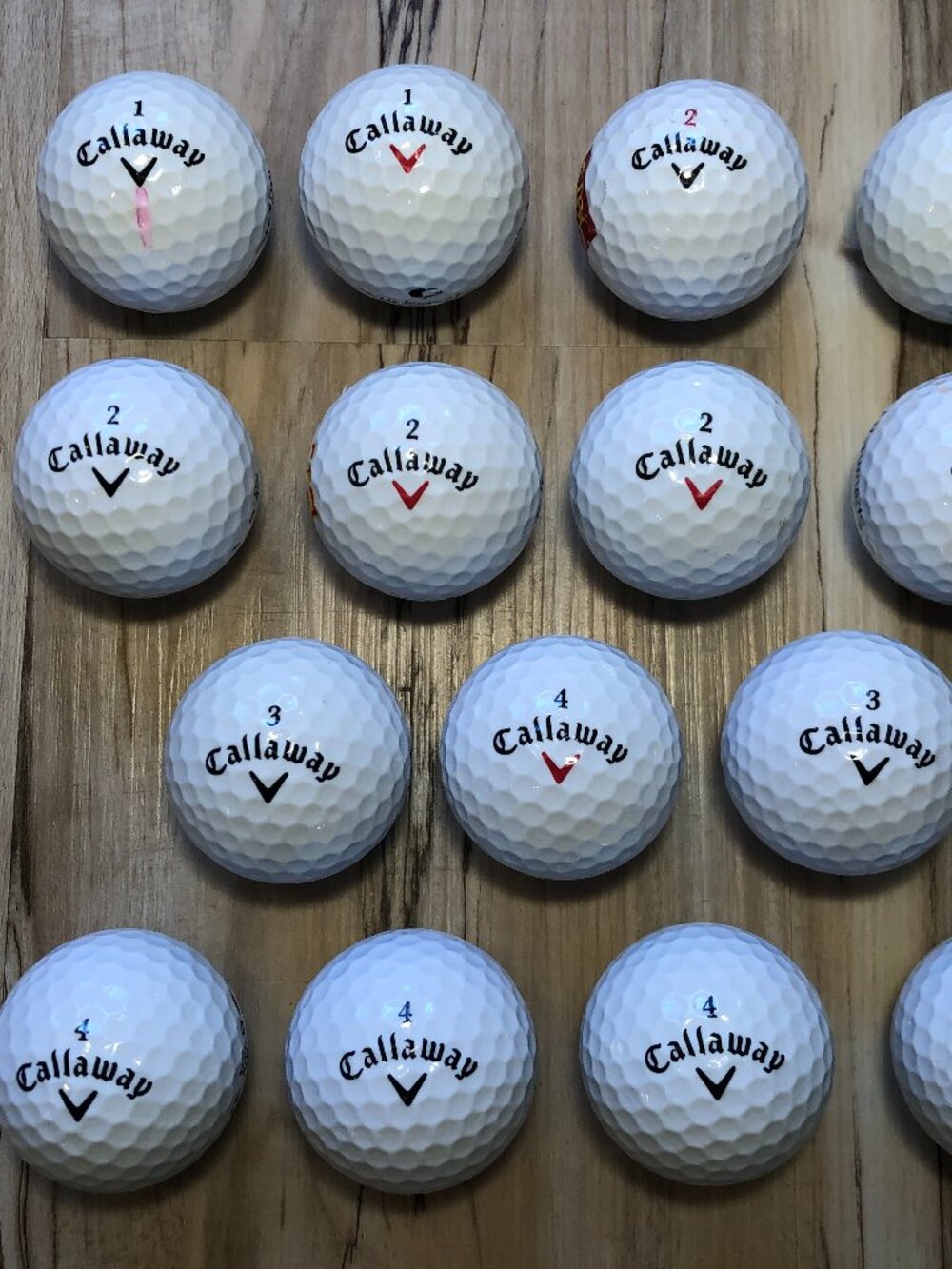 Callaway HX Diablo Tour Diablo Golf Balls Lot of 15 Used Corporate Logos